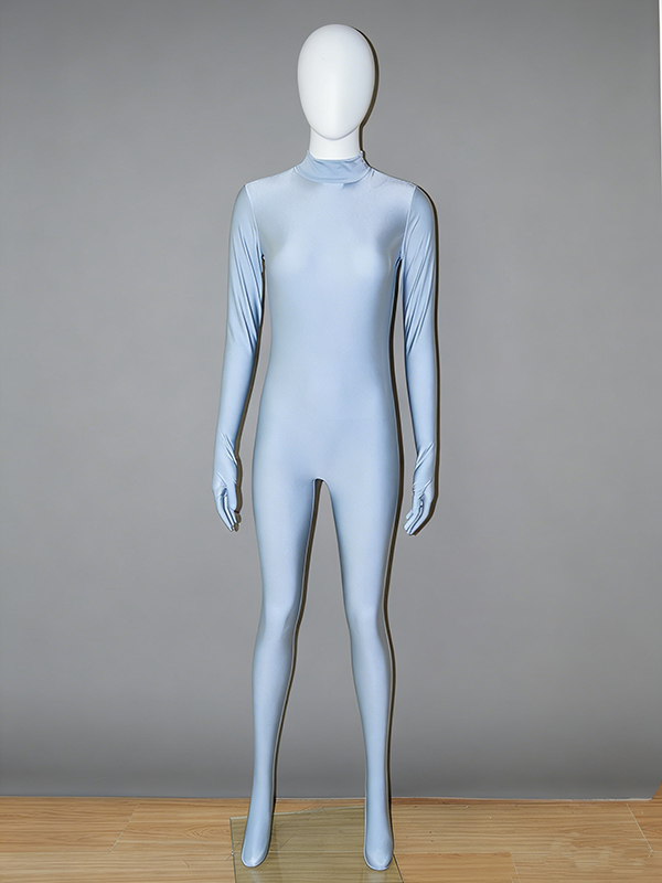 Zentaifan Light Grey Unisex Lycra Full Body Zentai Suit